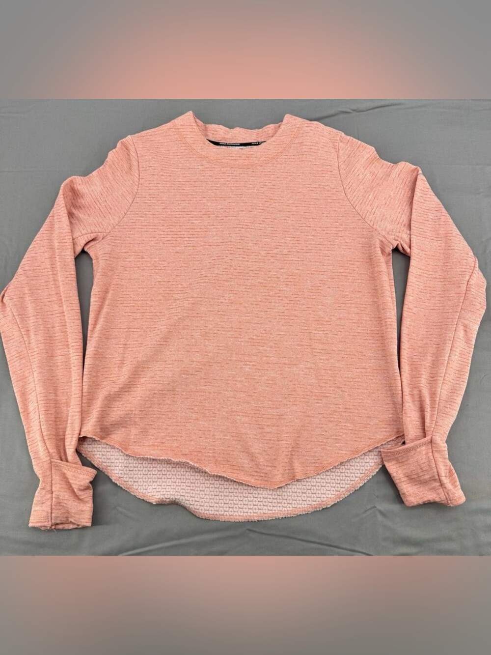 Nike Dri-FIT Running Thermal Long Sleeve Shirt Peach Heather Medium